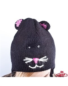 Шапка Kitty Face Black Knitwits