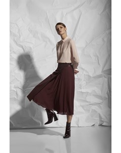 Удлиненная юбка миди с асимметричной вставкой Vassa&co