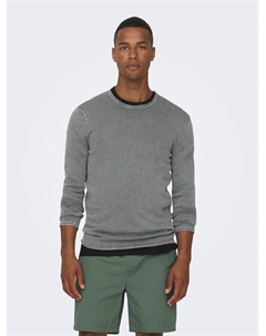 Свитер обычного кроя, серый Only & sons