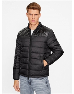 Пуховик стандартного кроя, черный Guess