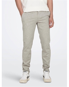 Узкие брюки чиносы, серый Only & sons