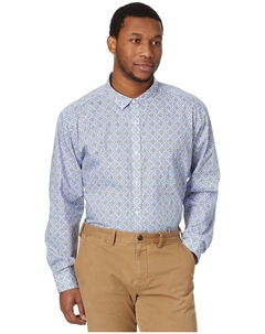 Рубашка Mosaic Tile Print Shirt, синий Johnston & murphy