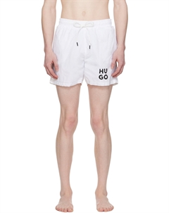 Белые шорты для плавания с принтом, цвет White Hugo
