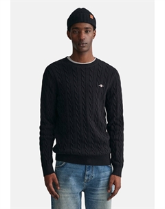 Джемпер Cable C Neck, черный Gant