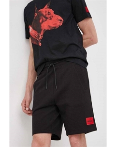 Хлопковые шорты, черный Hugo