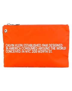 Calvin klein 205w39nyc клатч с вышивкой истории бренда один размер оранжевый Calvin klein 205w39nyc