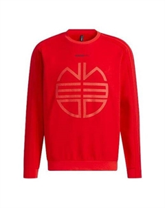 Толстовка neo M Ssfv1 Sweat Casual Round Neck Pullover Sports Red, красный Adidas