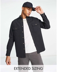 Черная хлопковая рубашка Asos