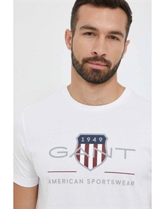 Футболка из хлопка, белый Gant