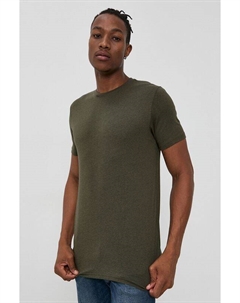 Однотонная футболка, зеленый Solid