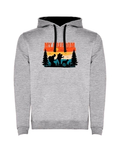 Худи My Freedom Two-Colour, серый Kruskis