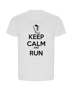 Футболка Keep Calm And Run ECO, белый Kruskis