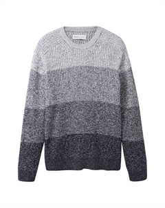 Свитер 1040031 Rib Structured Gradient Knit, серый Tom tailor