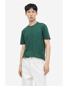 Футболка slim fit из хлопка pima, зеленый H&m
