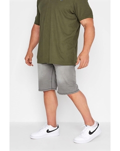 Джинсовые шорты с потертостями, серый Badrhino