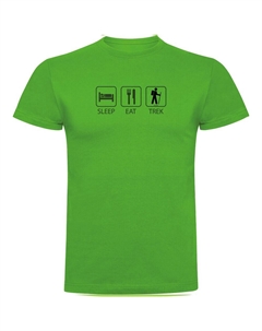 Футболка Sleep Eat And Trek, зеленый Kruskis