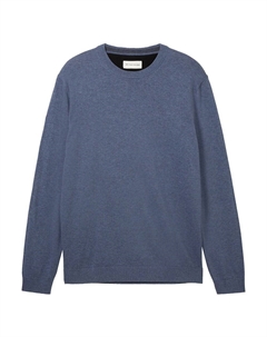 Свитер 1038426 Basic Knit Crew Neck, синий Tom tailor