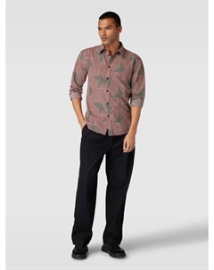 Повседневная рубашка классического кроя с графическим узором, красный Esprit