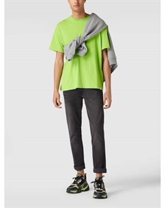 Джинсы прямого кроя с фирменными деталями, серый Christian berg