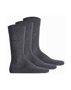 Носки длинные с логотипом, 3 пары, серый Gant