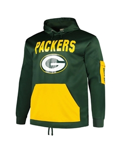 Мужской фирменный зеленый пуловер с капюшоном Green Bay Packers Big & Tall Fanatics