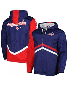 Мужская ветровка с молнией во всю длину Navy Washington Capitals Undeniable Mitchell and ness