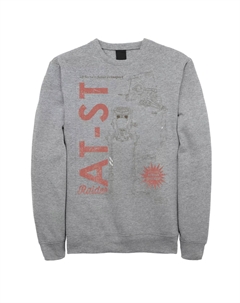 Мужской флисовый пуловер с фигуркой «Звездные войны» Мандалорец AT-ST Licensed character