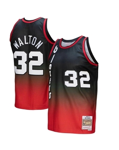 Мужская майка Bill Walton Red/Black Portland Trail Blazers 1976/77 Hardwood Classics Fadeaway Swingman Player Mitchell and ness