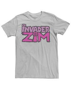 Мужская футболка с логотипом Invader Zim розового оттенка Licensed character