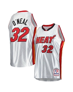 Мужская майка Shaquille O'Neal Platinum Miami Heat 2005-06 Hardwood Classics, посвященная 75-летию Swingman Mitchell and ness