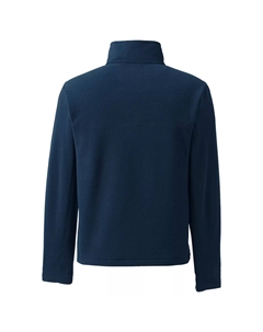 Флисовый пуловер с молнией на четверть Big & Tall , черный Lands' end