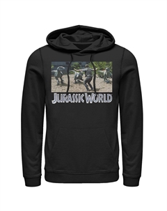 Мужской пуловер с капюшоном и принтом Jurassic World Owen Raptor Pack Trainer, черный Licensed character