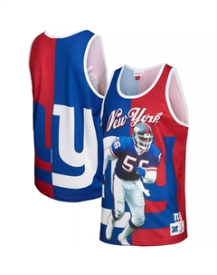 Мужская майка с рисунком Lawrence Taylor Royal/Red New York Giants Retired Player Mitchell and ness