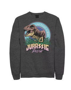 Мужской пуловер из яркого флиса с рисунком «Парк Юрского периода» Life Finds A Way Licensed character