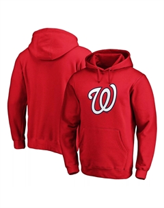 Мужской красный пуловер с капюшоном и официальным логотипом Washington Nationals Fanatics