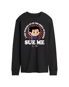 Мужская рубашка The Office с беконом Sue Me с длинным рукавом, черный Licensed character