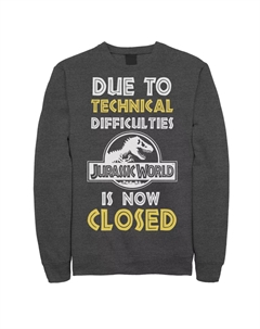 Мужской флисовый пуловер с графическим знаком "Мир Юрского периода" Licensed character