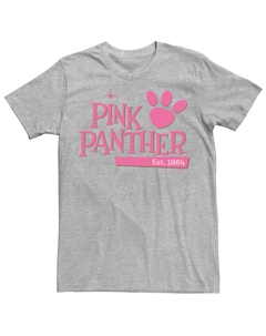 Мужская рубашка с принтом лапы розовой пантеры пример. Футболка с логотипом 1964 года Licensed character
