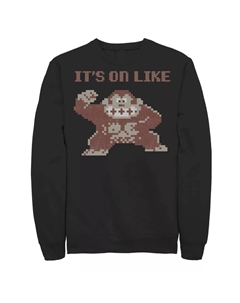 Мужской флисовый пуловер с рисунком Nintendo Nintendo Donkey Kong Classic Its On Licensed character