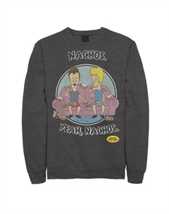 Мужской флисовый топ с портретом Beavis And Butt-Head Nacho Yeah Nachos Licensed character