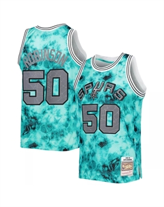 Мужская майка David Robinson Teal San Antonio Spurs 1998-99 Galaxy Swingman Mitchell and ness