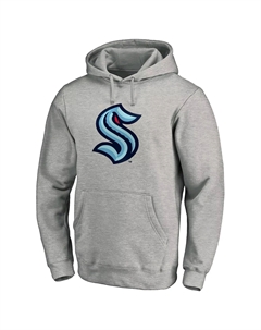 Мужской фирменный серый пуловер с капюшоном с логотипом Seattle Kraken Big & Tall Fanatics