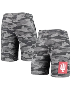 Мужские шорты Charcoal/Grey Indiana Hoosiers Camo Backup Terry Jam Lounge Shorts Concepts sport