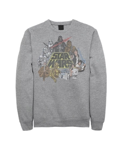 Мужской флисовый пуловер с классическими персонажами «Звездных войн» и литой линией Licensed character