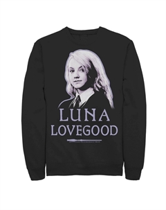 Мужской флисовый пуловер с графическим рисунком Luna Lovegood Harry potter