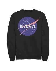 Мужской флисовый пуловер с классическим круглым логотипом NASA Licensed character