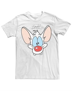 Мужская футболка Pinky And The Brain Pinky с большим лицом Licensed character