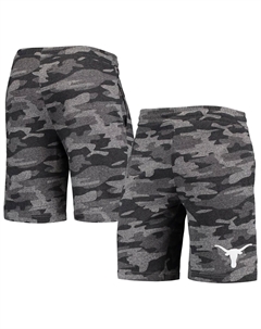Мужские шорты Угольно-Серый с камуфляжным принтом Texas Longhorns Terry Jam Lounge Shorts Concepts sport