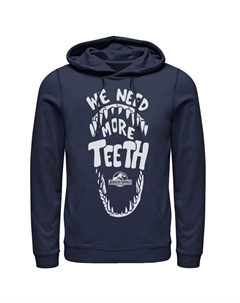Мужской пуловер с рисунком Jurassic World We Need More Teeth, синий Licensed character