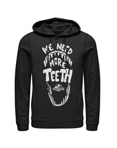 Мужской пуловер с рисунком Jurassic World We Need More Teeth, черный Licensed character